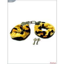 Eroticon Металлические наручники с мехом тигровой расцветки (тигровый)