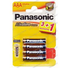 Батарейка Panasonic LR03 Alkaline Power блист-3+1