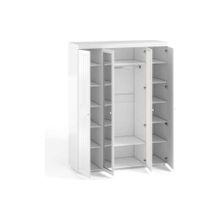 Система Мебели Шкаф 4-х дверный с 2-я зеркалами Монако МН-60 белое дерево