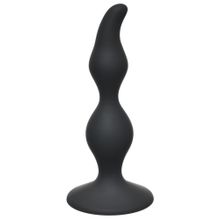 Lola toys Чёрная анальная пробка Curved Anal Plug Black - 12,5 см.