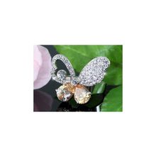 Кольцо Бабочка с кристаллами Swarovski