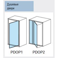 Ravak Душевая дверь в нишу PDOP2-110 Transparent, профиль блестящий