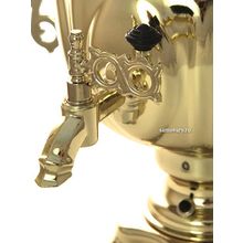 Набор самовар электрический 3 литра желтый овал с автоотключением "Золото", арт. 120319н