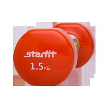 STARFIT Гантель виниловая DB-101 1,5 кг, оранжевая