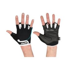 Перчатки для фитнеса STARFIT SU-111 черные белые голубые р.XS