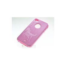 Силиконовая накладка для iPhone 4 4S вид №12 pink