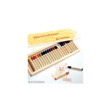 Восковые мелки-карандаши - 24 цвета в деревянном кофре (Stockmar)