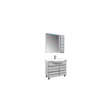 Aquanet Мебель для ванной Доминика 80 (белый) - Набор мебели стандартный (зеркало, раковина-столешница, тумба)