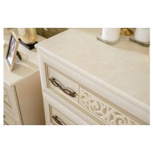 Алмаз. Любимый дом Александрия Комод 800 с 3 ящиками (Кожа Ленто Рустика)