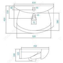 Triton Мебель для ванной Эко 60 голубая