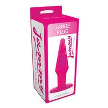 Toyz4lovers Большая розовая анальная пробка JAMMY JELLY ANAL LARGE PLUG PINK - 13,5 см. (розовый)