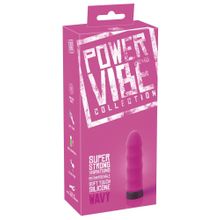 Розовый мини-вибратор Power Vibe Wavy - 9,7 см.