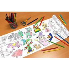 Самоклеящаяся раскраска в ролике  Рисуем вместе для мальчиков и для девочек 30x400 см.