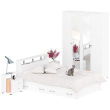 СВК Мебель для спальни Камелия № 8 Кровать с ящиками 1400 цвет белый ID - 290438