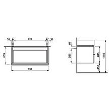 Тумба с раковиной Laufen Case 4.0128.2.075.463.1