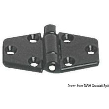 Osculati Reinforced nylon hinge, black 65x40 mm, 38.823.30