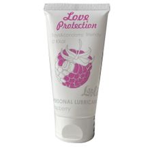 Lola toys Лубрикант на водной основе с ароматом малины Love Protection Raspberry - 50 мл.