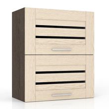 Любимый Дом Кухня Анастасия тип 3 Сонома эйч светлый 704.852.852 Шкаф с двумя дверьми(стекло+стекло) 60 см. ID - 287139