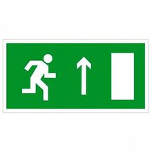 Знак безопасности NPU-2714.E11 Напр. к эвакуационному выходу прямо (прав.) |  код. a10409 |  белый Свет