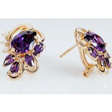 Серьги с аметистом "Азалия"