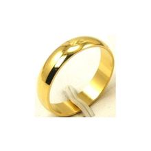 Кольцо позолоченное (под обручальное) (Размер: 17.35)