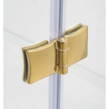 Душевой уголок Cezares  Magic R1 (100x100) (левый) прозрачное стекло (золото)