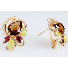 Серьги с mix фианитом "Азалия"