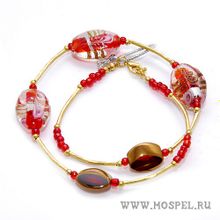 MosPel accessories Бусы А00110 кошачий глаз