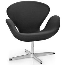 Кресло Swan (Arne Jacobsen) A062 черный кашемир