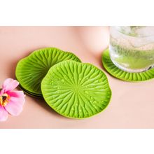 Qualy под бокалы Lotus 2 шт зеленые