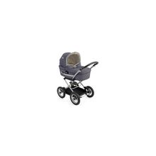 Коляска классическая Peg-Perego YOUNG AUTO DENIM с шасси VELO 58.5 NERO, (джинс св.сер) 2