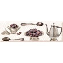 Керамическая плитка Absolut keramika Brilliant CRockery Silver декор 15х45