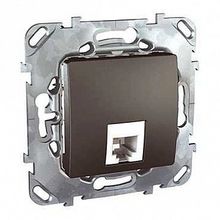 Розетка телефонная 1xRJ11 UNICA TOP, графит |  код. MGU5.492.12ZD |  Schneider Electric