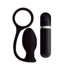 Dream Toys Чёрная вибровтулка MENZSTUFF ASS CORK SMALL - 7,5 см. (черный)