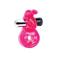 Topco Sales Эрекционное кольцо с вибрацией и стимулятором клитора Sex Please! Wiggily Vibrating Cock Ring (розовый)