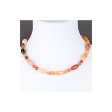 Бусики-Колечки Бусы Сердолик "Лилия" арт.П4182