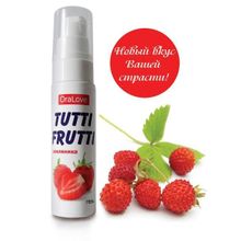 Биоритм Гель-смазка Tutti-frutti с земляничным вкусом - 30 гр.