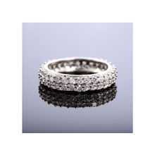 Кольцо с фианитами (Размер: 16.5, Покрытие: Желтое золото)