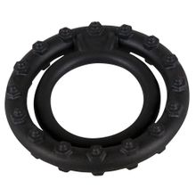 Чёрное кольцо для пениса Steely Cockring Черный
