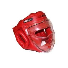 Шлем-маска для рукопашного боя красная ПРО разм.M, ГП5-03