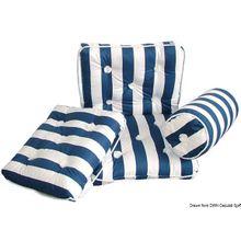 Osculati Cuscino forma rollo in cotone blu e bianco, 24.430.34