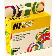 Картридж Hi-Black (HB-T0551) для Epson Stylus Photo R240 RX420 RX520, Bk