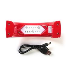 Лампа для гель-лака LuazON, USB, 3 диода, цвет красная