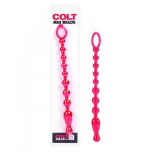 Красная анальная цепочка Colt Max Beads - 28 см. Красный