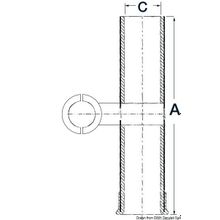 Osculati ULTRA fishing rod AISI316 for pipes 22 25.4 mm, 41.167.57