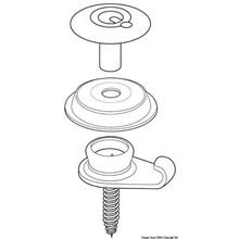 Osculati Q-CAP A 4-4 snap fastener, 10.300.01