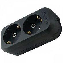 Колодка розеточная   2-местный, с заземлением, черный, SQ1806-0115 |  код. SQ1806-0115 |  TDM