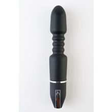 ToyFa Чёрный анальный вибромассажёр с широкой головкой - 27 см. (черный)
