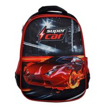 Суперкар Рюкзак школьный, полужесткий 38x31x16см, 2 отделения, 2 кармана, полиэстер