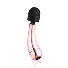 EDC Wholesale Золотисто-черный мини-вибратор Mini Curve Massager - 13 см.